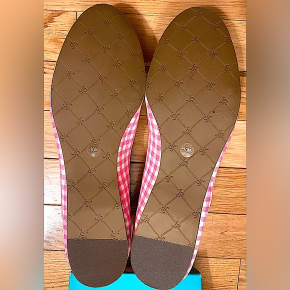 Jack Rogers Flats Reese Gingham Carnation Pink Flats, Loafer/Ballet, New in Box - Picture 6 of 7